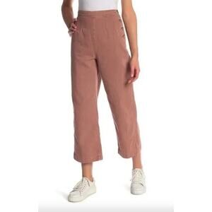 Free People Women's Pants Clean Mod Utility Crop Pink Mauve 8 High Rise Cotton